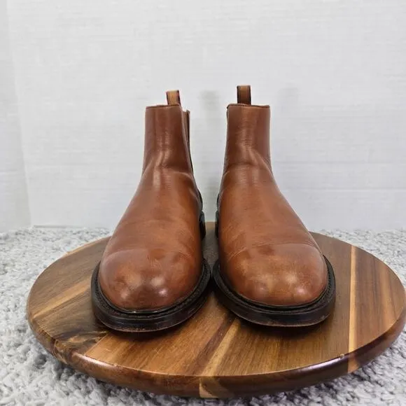 Polo Ralph Lauren Newent Brown Leather Casual Fashion Chelsea Boots Mens 8.5 D