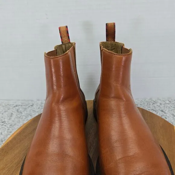 Polo Ralph Lauren Newent Brown Leather Casual Fashion Chelsea Boots Mens 8.5 D