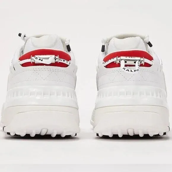 Polo Ralph Lauren Polo Sport PS200 Shoes Men Size 11.5 Sneaker White Red NEW