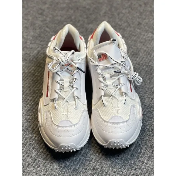Polo Ralph Lauren Polo Sport PS200 Shoes Men Size 11.5 Sneaker White Red NEW