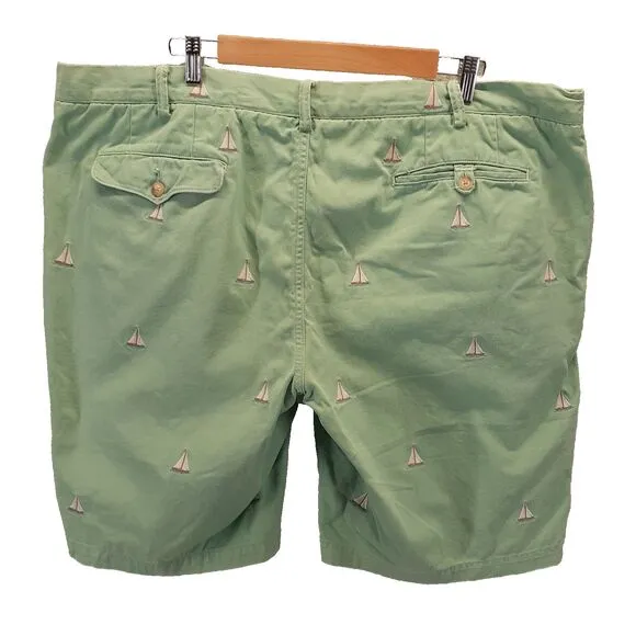 Polo Ralph Lauren Shorts Mens 44T Tall Slim GI Fit Sail Boat Boating Embroidered