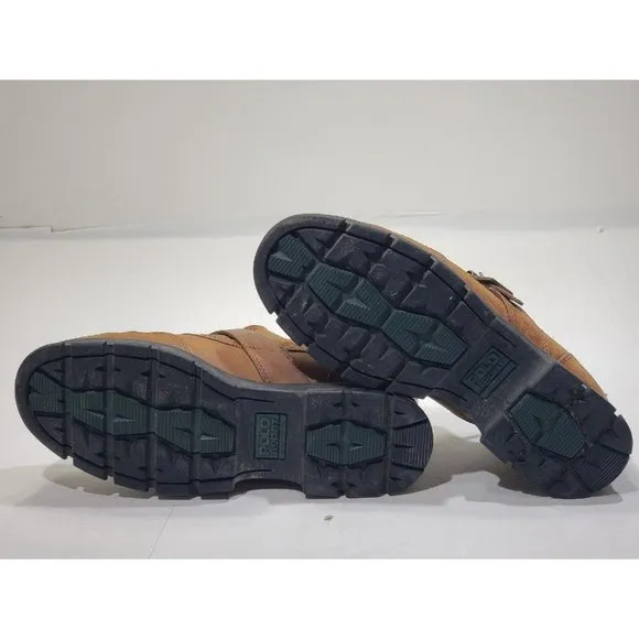 Polo Sport by Ralph Lauren Womens WT2152 Buckle Strap Shoes Leather Brown 7.5B