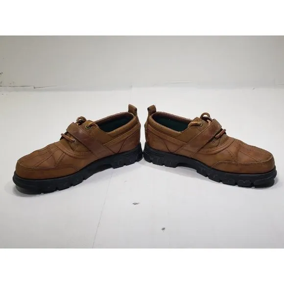 Polo Sport by Ralph Lauren Womens WT2152 Buckle Strap Shoes Leather Brown 7.5B