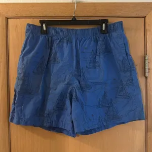 Polo Sport Ralph Lauren Men’s Vintage Boat Sailing Print Shorts Blue Size Large