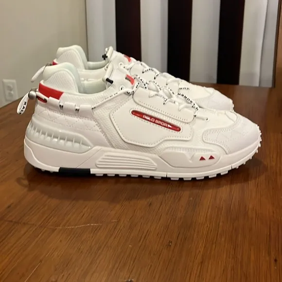 Polo Sport Ralph Lauren PS200 SK LTL shoes sneakers new white red Mens Sizes