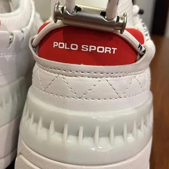 Polo Sport Ralph Lauren PS200 SK LTL shoes sneakers new white red Mens Sizes
