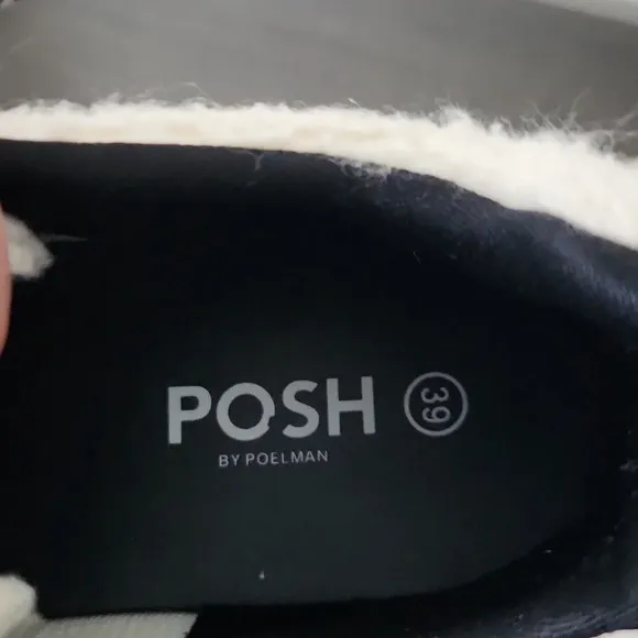 POSH by Poelman Lace and Faux Fur Sneakers women’s size 8 US