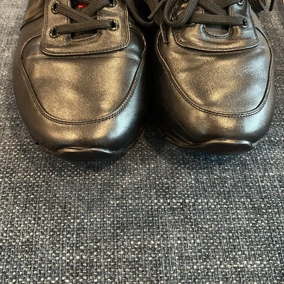 PRADA Black Leather Men's dress Shoes authentic italian leather