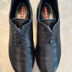 PRADA Soft Calf Black Leather Shoes, Men’s side Prada 6.5 (US 7.5)