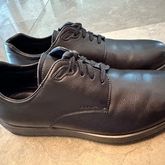 PRADA Soft Calf Black Leather Shoes, Men’s side Prada 6.5 (US 7.5)