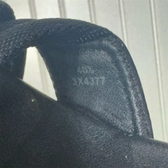 Prada Sport Black Wedge Sandals 40.5 Strappy Platform Hook &amp; Loop Designer Shoes
