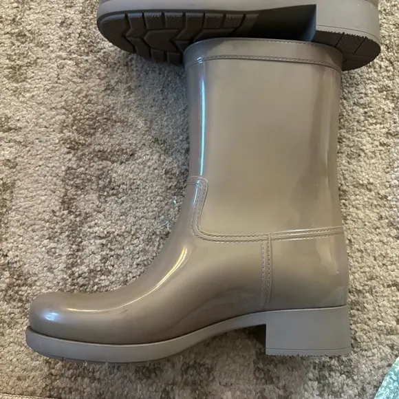 Prada Women's Gray Rain Boots