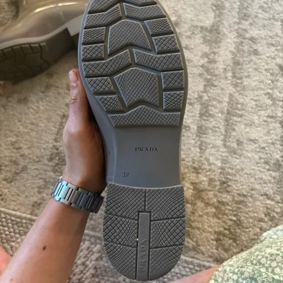 Prada Women's Gray Rain Boots