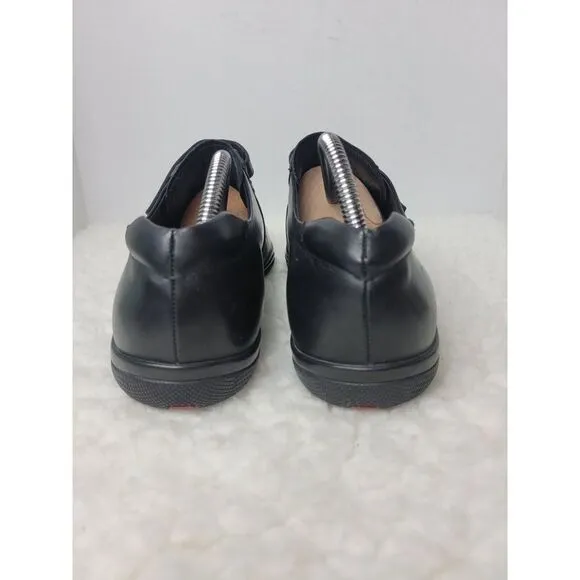Prada Sport Mens Shoes Size 8.5 Black Leather Double Strappes Low Top Sneakers