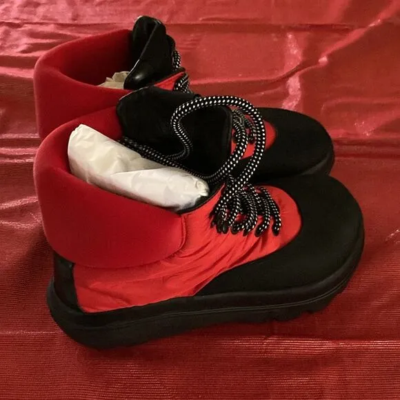 PROENZA SCHOULER Storm Puffer Hiking Boot In Red