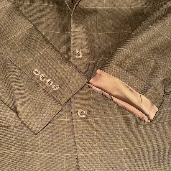 Pronto Uomo Mens Blazer Sport Coat Two Button Casual Jacket Size 42L Wool Suit
