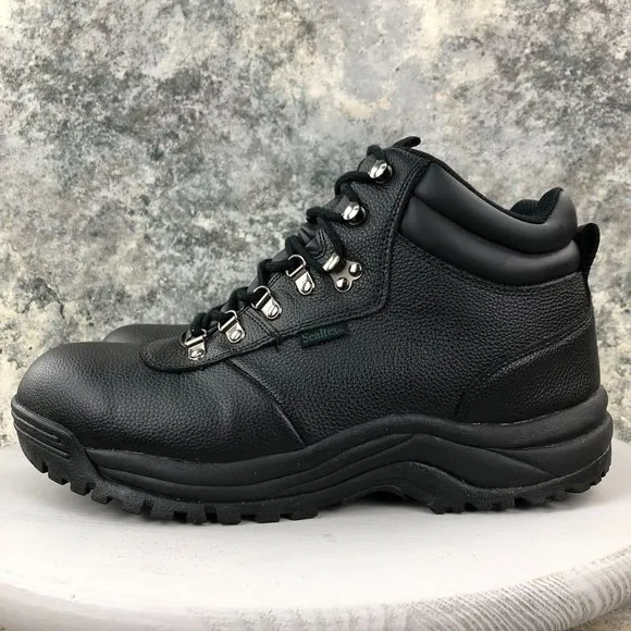 Propet Men's 15X (3E) Cliff Walker Black Leather Weather Resistant Boots M3188