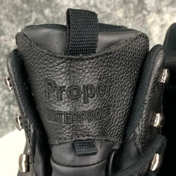 Propet Men's 15X (3E) Cliff Walker Black Leather Weather Resistant Boots M3188