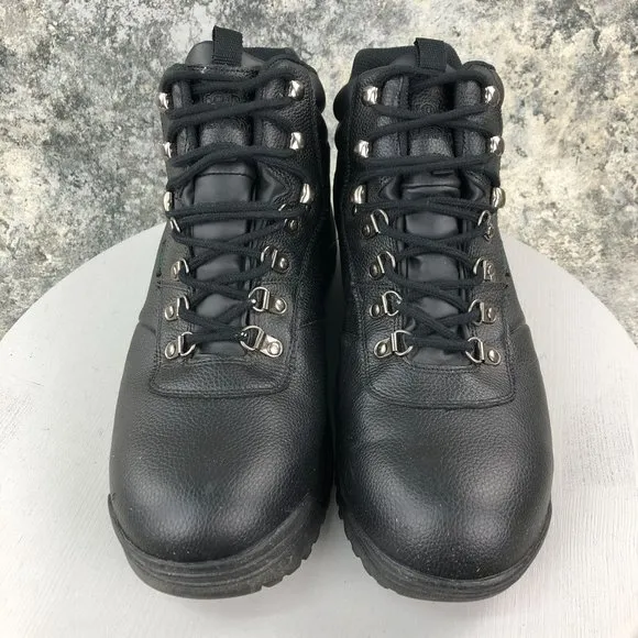 Propet Men's 15X (3E) Cliff Walker Black Leather Weather Resistant Boots M3188