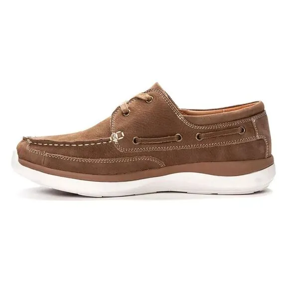 Propet Pomeroy MCA082STR Boat Shoe Men's US 9 Brown Nubuck Comfort Casual ZPO683
