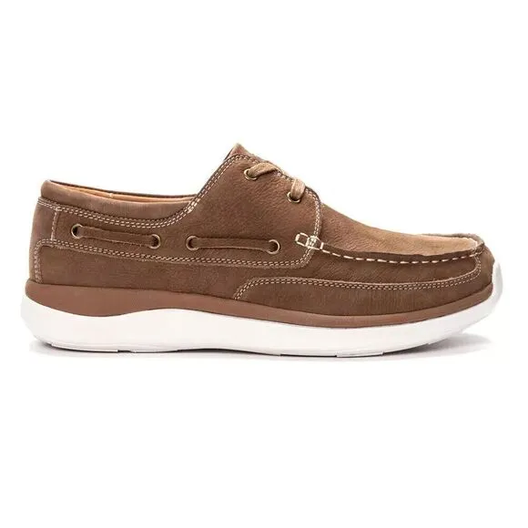 Propet Pomeroy MCA082STR Boat Shoe Men's US 9 Brown Nubuck Comfort Casual ZPO683