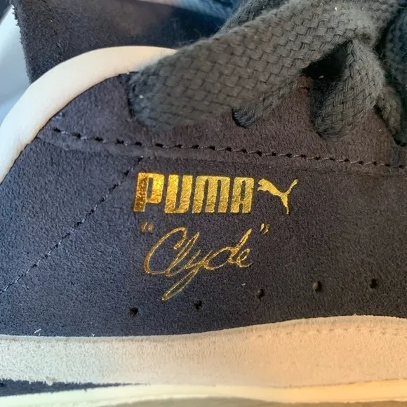Puma Clyde OG 39196201 Mens Blue Suede Lace Up Lifestyle Sneakers Shoes Size: 9