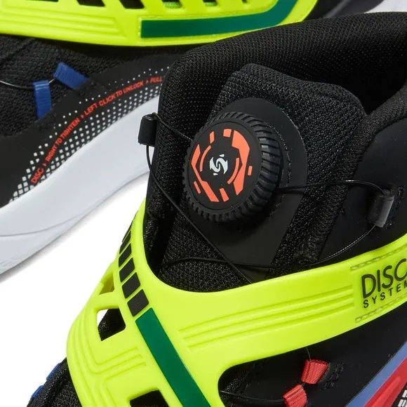 Puma Disc Rebirth Mens sz 9 Black Yellow Synthetic Athletic Basketball …
