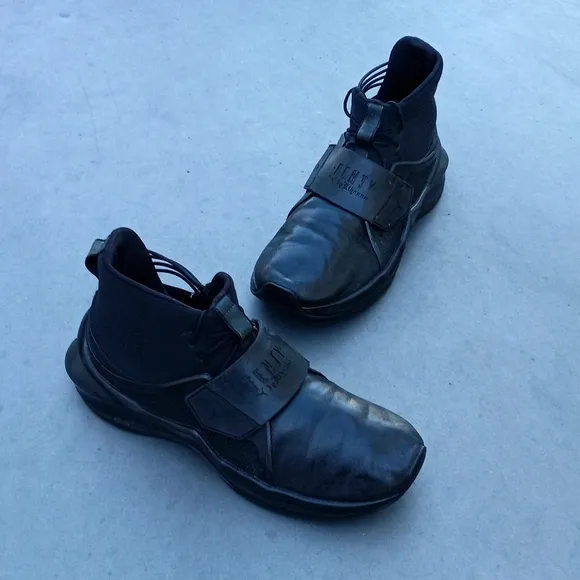 PUMA /FENTI X WOMEN'S TRAINER HI 'BLACK' RUNNING SHOES (VIDEO)