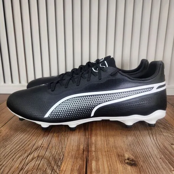 PUMA King Pro FG/AG Mens Size 9.5 Black Athletic Sport Soccer Cleats 107566-01