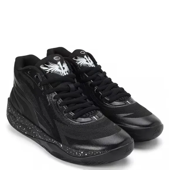 PUMA LAMELO MB.02 &quot;Oreo&quot; Black/Oreo 3 Men Basketball Shoes size 7