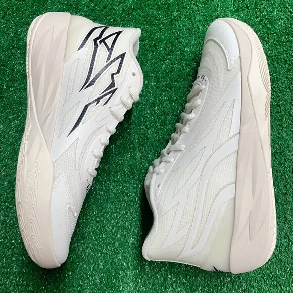 Puma LeMelo Ball MB.02 White Mens Basketball Shoes 378319-01 NEW* Sz 9
