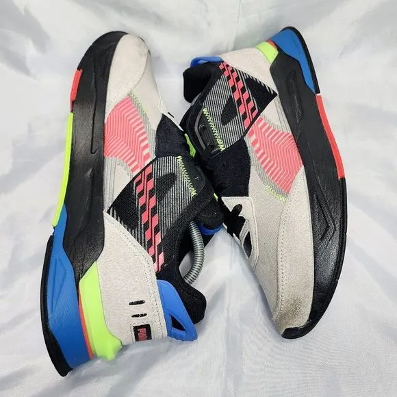 Puma Mirage Sport Dazed Shoes 382849-01‎ Dazed Gray Racer Black Men's Size 11.5