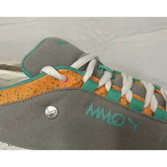 Puma Sport Lifestyle‎ MMO Grey Teal Orange White Men’s 9 Sneaker 358420 01