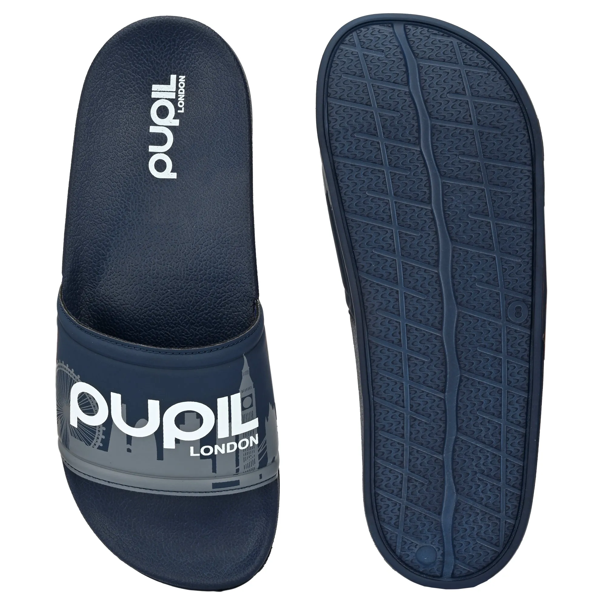 Pupil Men's BEN-1 Pool Slider, Navy