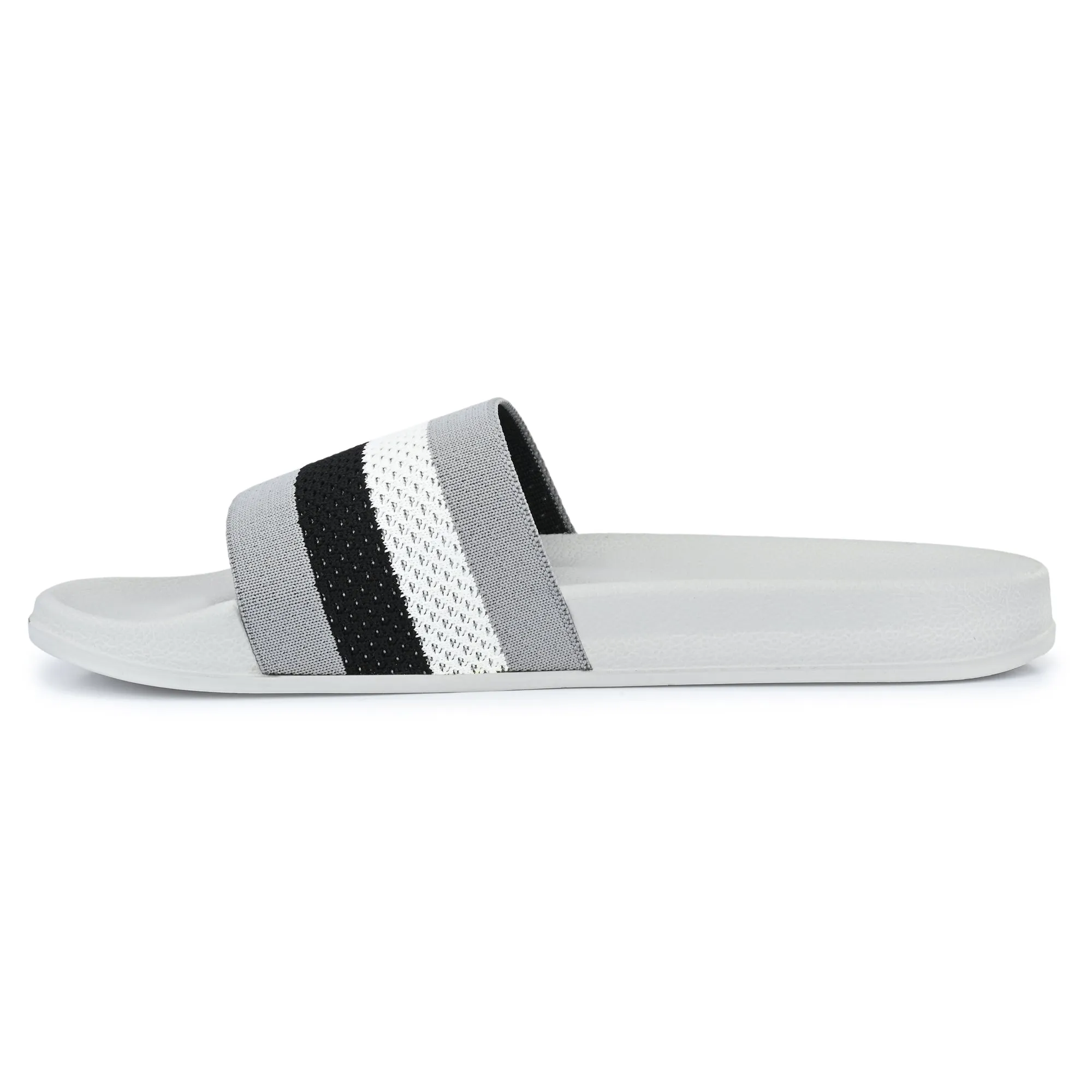 Pupil Men's BEN-6 Pool Slider, L.Grey/White/Black