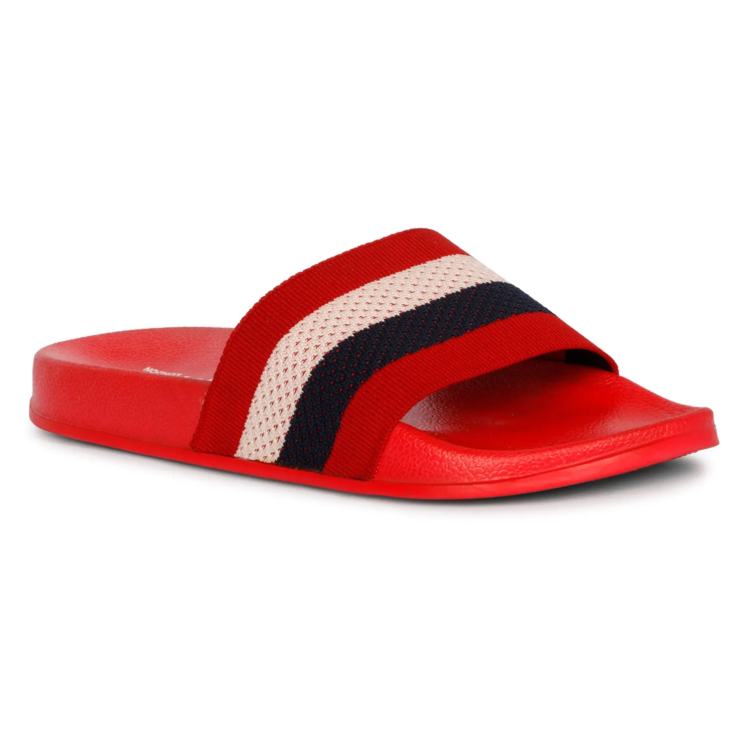 Pupil Men's BEN-6 Pool Slider, Red/White/Navy
