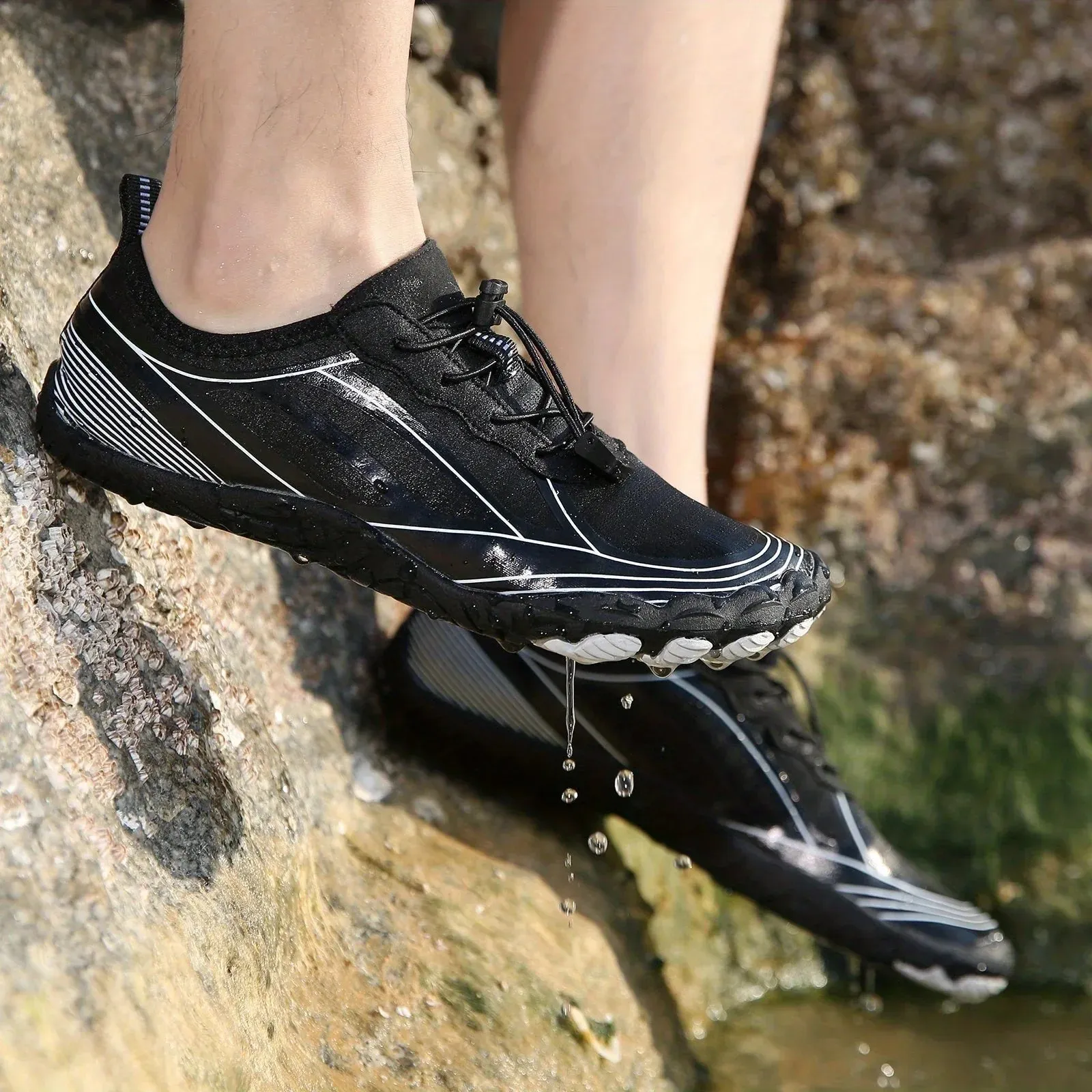 Quick-drying Barefoot Shoes Lightweight Adjustable Velcro Closure Hiking, Fitness, Swimming Water Shoes (Unisex)