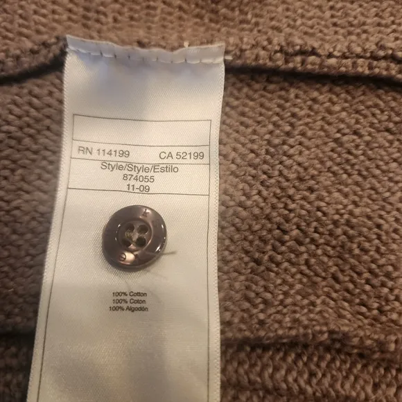 Quicksilver, size S, CUTEST EVER taupe button up vest/cardi w/pockets &amp; chain