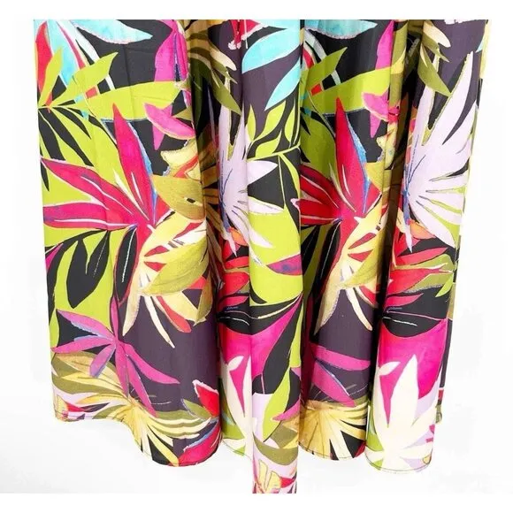 RACHEL ZOE Womens Hawaiian Tropical Print Vacation Resort Maxi Skirt Size M