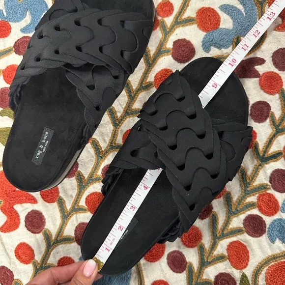 rag &amp; bone Bailey Sport Slides in Black