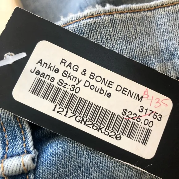 Rag &amp; Bone /Jean ..distressed jeans NWT