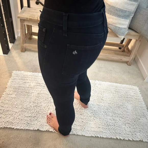 Rag &amp; Bone Jeans dark blue denim pant low rise skinny stretchy classic casual 27