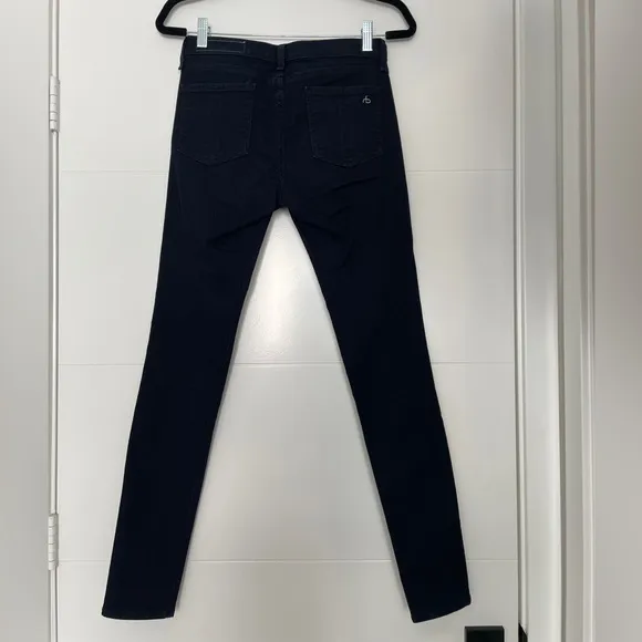 Rag &amp; Bone Jeans dark blue denim pant low rise skinny stretchy classic casual 27