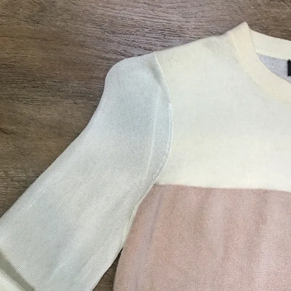 Rag &amp; Bone Sweater Size XS Marissa Color Block Lightweight Soft Pink Cream