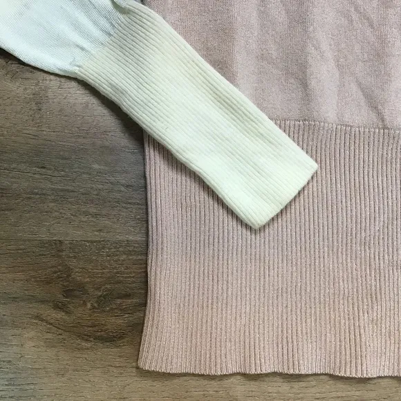 Rag &amp; Bone Sweater Size XS Marissa Color Block Lightweight Soft Pink Cream