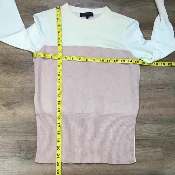 Rag &amp; Bone Sweater Size XS Marissa Color Block Lightweight Soft Pink Cream
