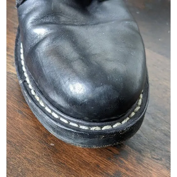 Rag &amp; Bone Woman Black Leather Laces Ankle Fashion Combat Boots Shoes Size 11