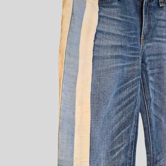 rag &amp; bone Womens 25 Relay Jeans Blue Skinny Ankle Zip Side Stripe Stretch Denim