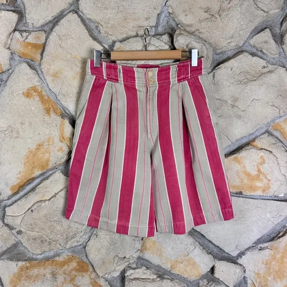 Ralph Lauren Country c. 1990 Shorts Natural &amp; Arroyo Red Stripe | 12