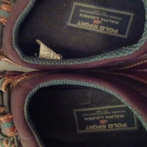 Ralph Lauren polo sport leather sneakers size 9 shoes brown